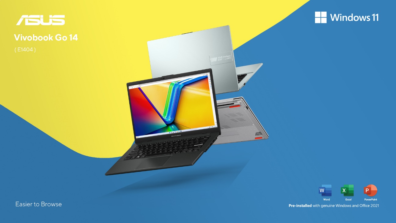 ASUS Vivobook Go 14, Laptop Thin and Light Entry-Level Terbaik